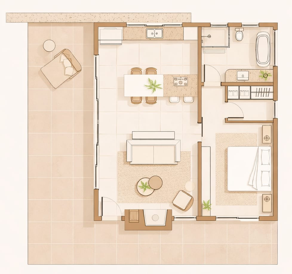 Planta humanizada — Bangalô Slow