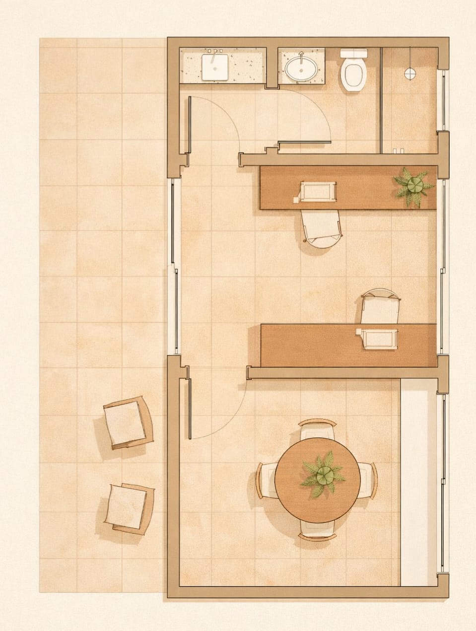 Planta humanizada — Work Space